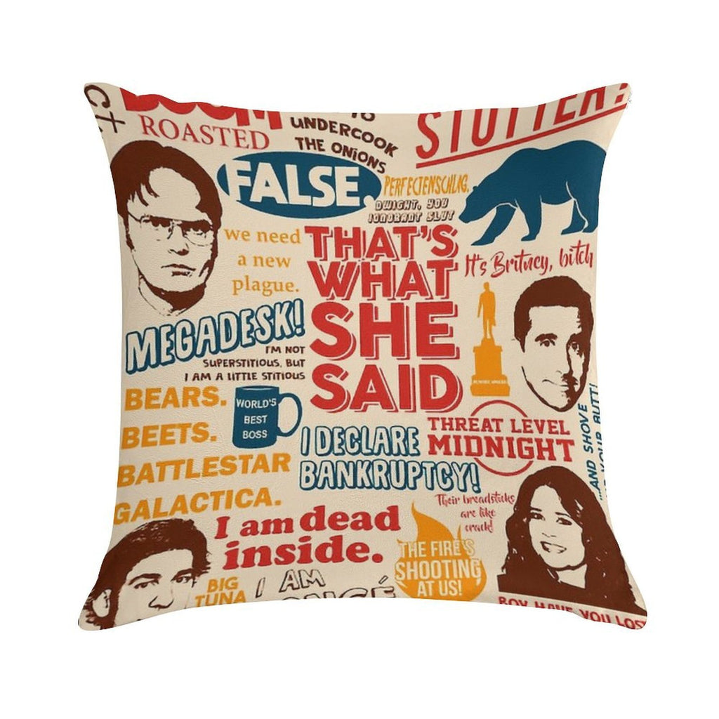 All The Best Quotes from The Office - That's What She Said! Soft Skin-Friendly Throw Pillow
