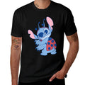 Womens Disney Lilo  Stitch Cute Pastel Spring Ladybug Stitch  Polyester Blend T-Shirt