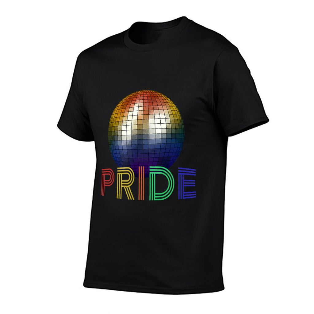 Gay LGBT Pride Retro 1970s Disco Ball  High-quality Stitching T-Shirt