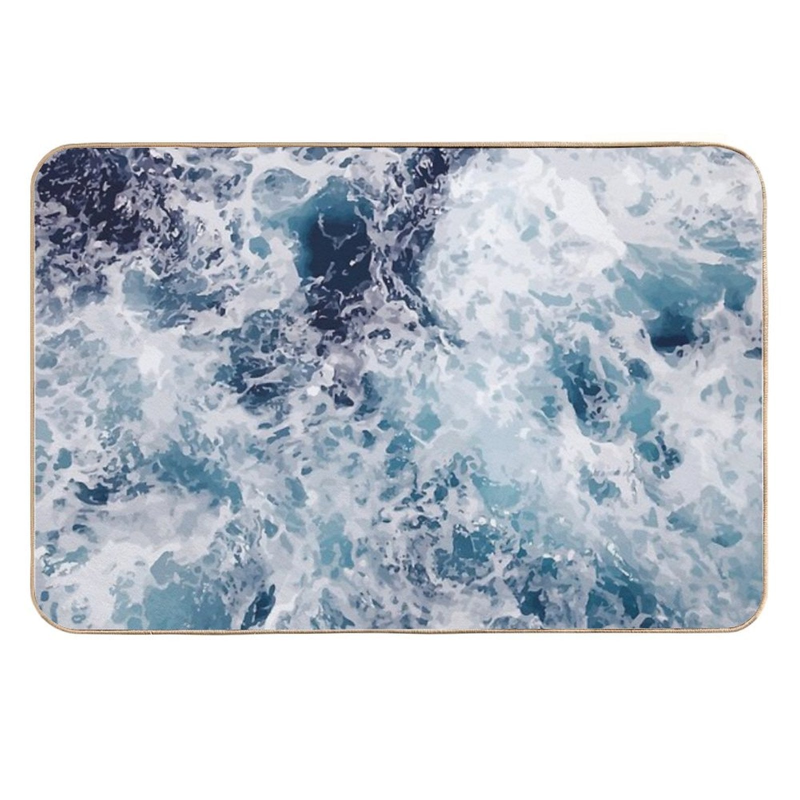 Ocean Beach Bathmat for Shower  Odorless Bath Mat