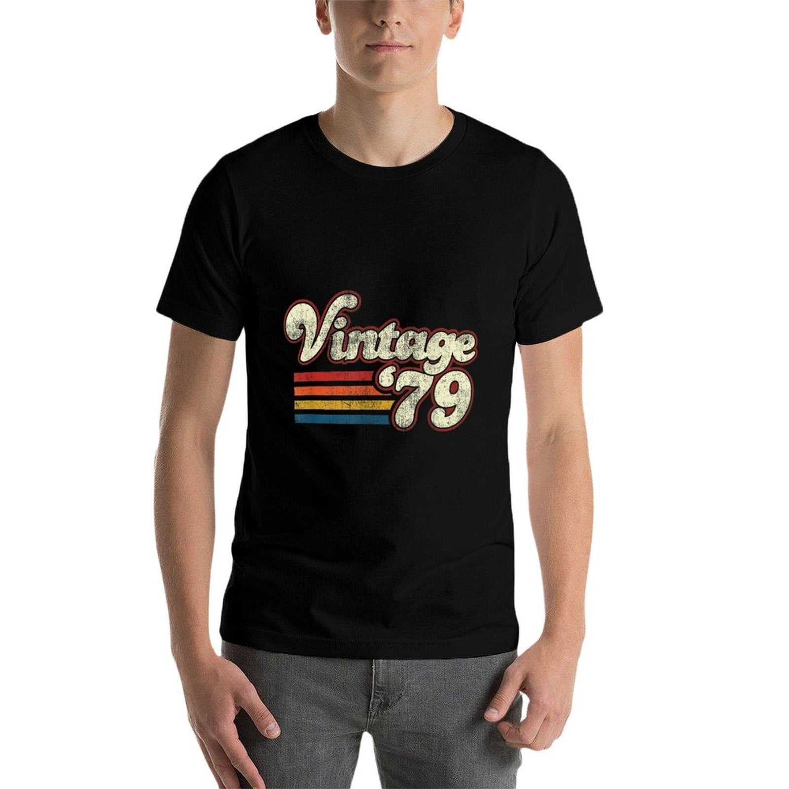Vintage 1979 Birthday  Rolled Sleeves T-Shirt
