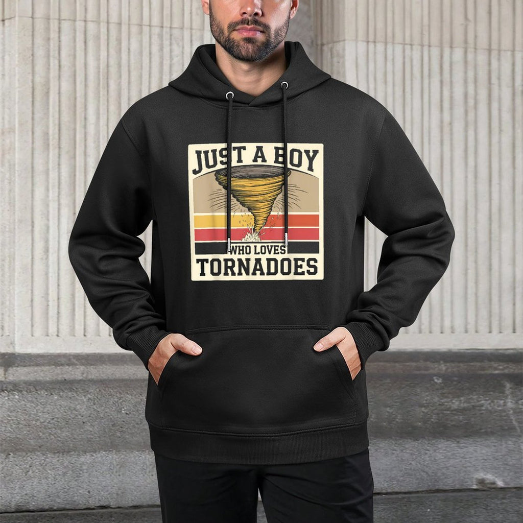 Tornado Chaser Just A Boy Who Loves Tornadoes Funny Gift Breathable Fabric Hoodie