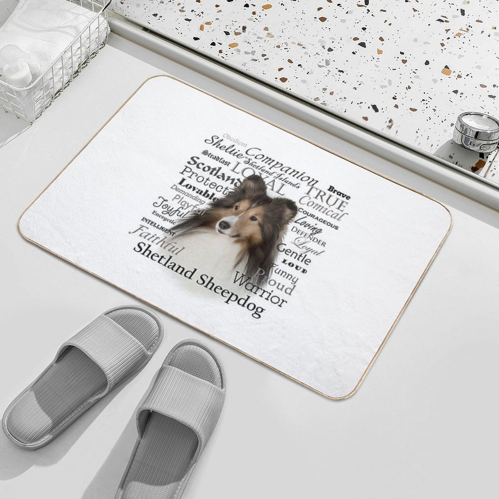 Sheltie Traits  Non-Slip Bath Mat
