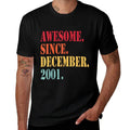 Awesome Since December 2001 For 21 Year Old - 21st Birthday  Summer-ready Fabric T-Shirt