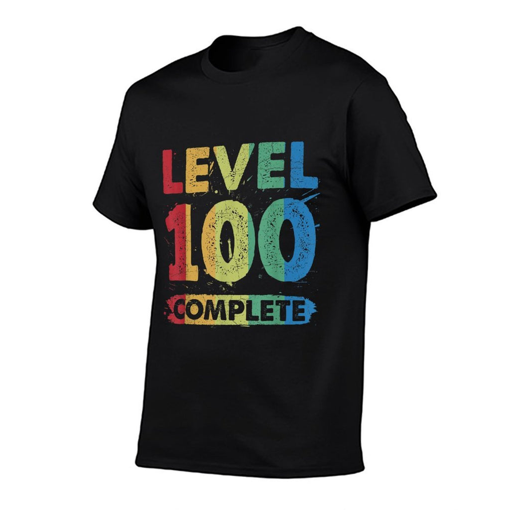 Level 100 Complete 100th Birthday  Trendy Pattern T-Shirt