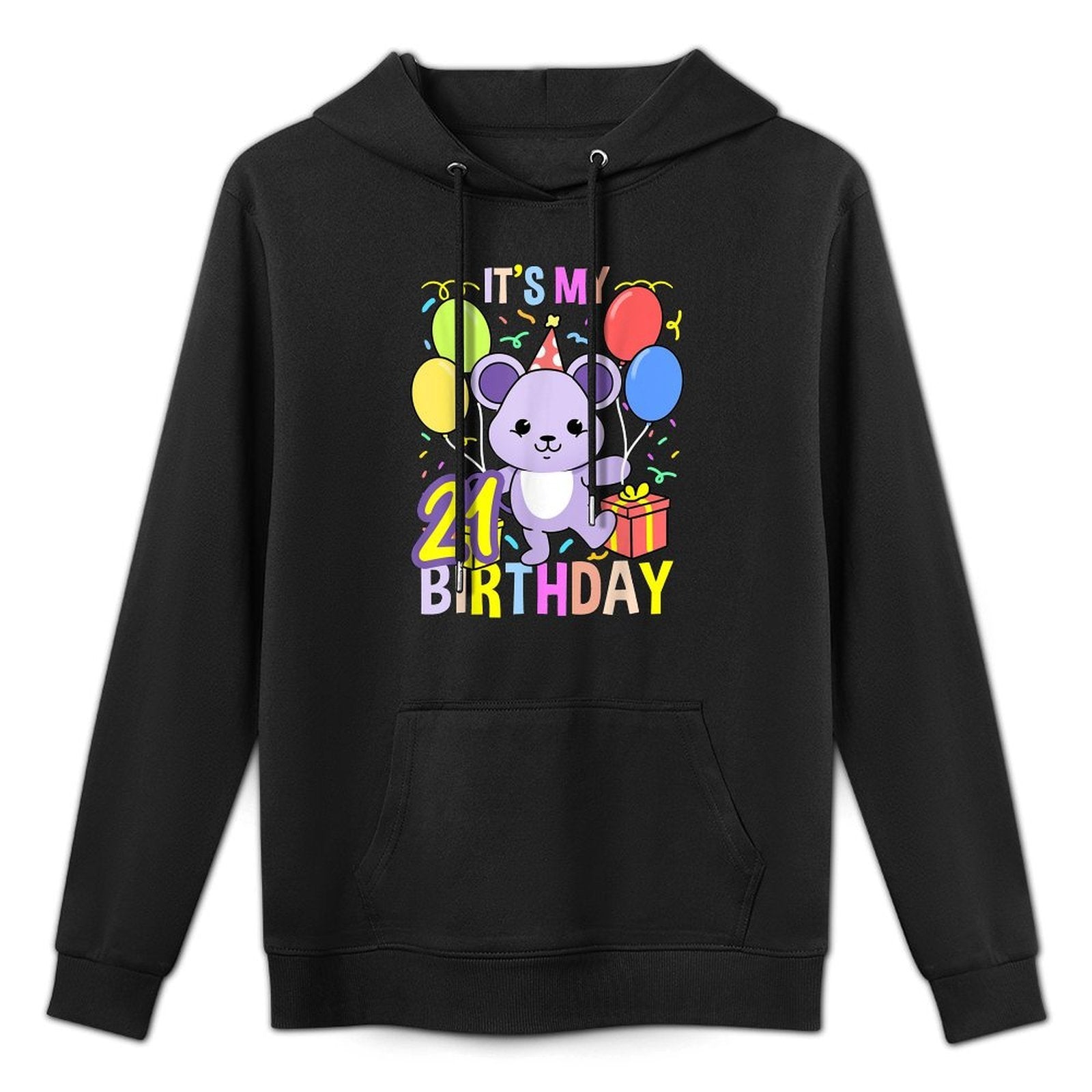 Its My 21st Birthday Mouse Breathable Fabric Hoodie