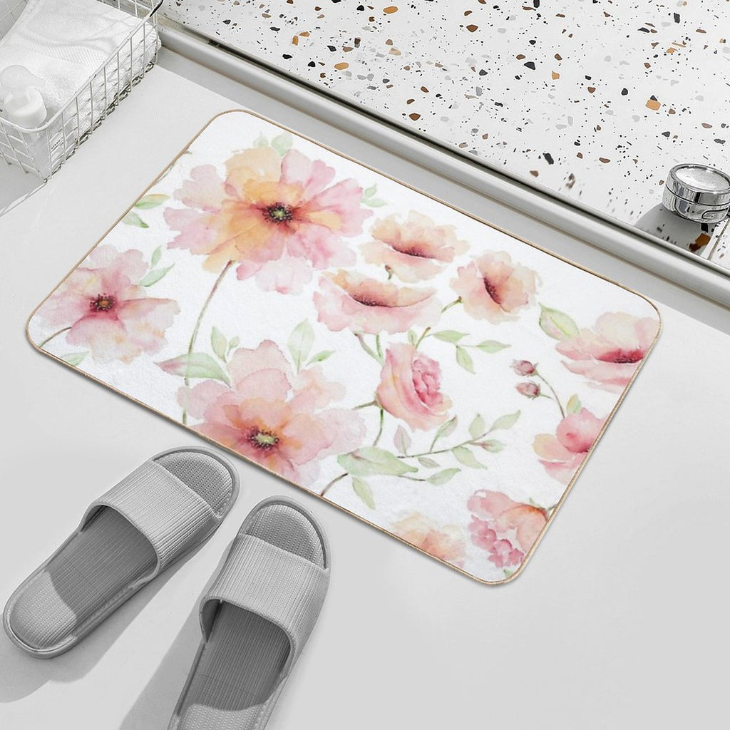 Summer Blush Florals C  Multi-Purpose Bath Mat