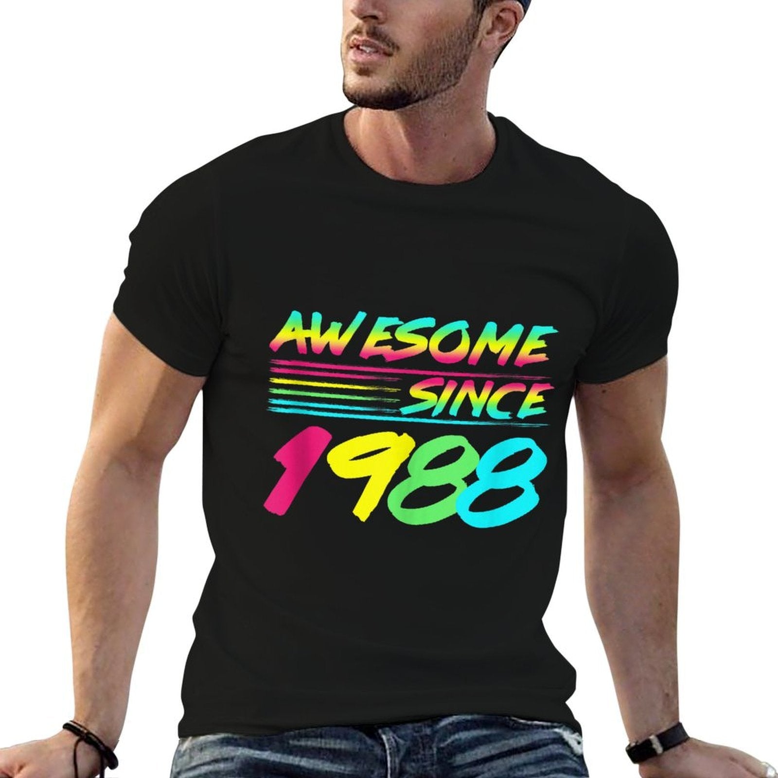 Awesome Since 1988 80s Retro 35th Birthday  Wrinkle-resistant T-Shirt