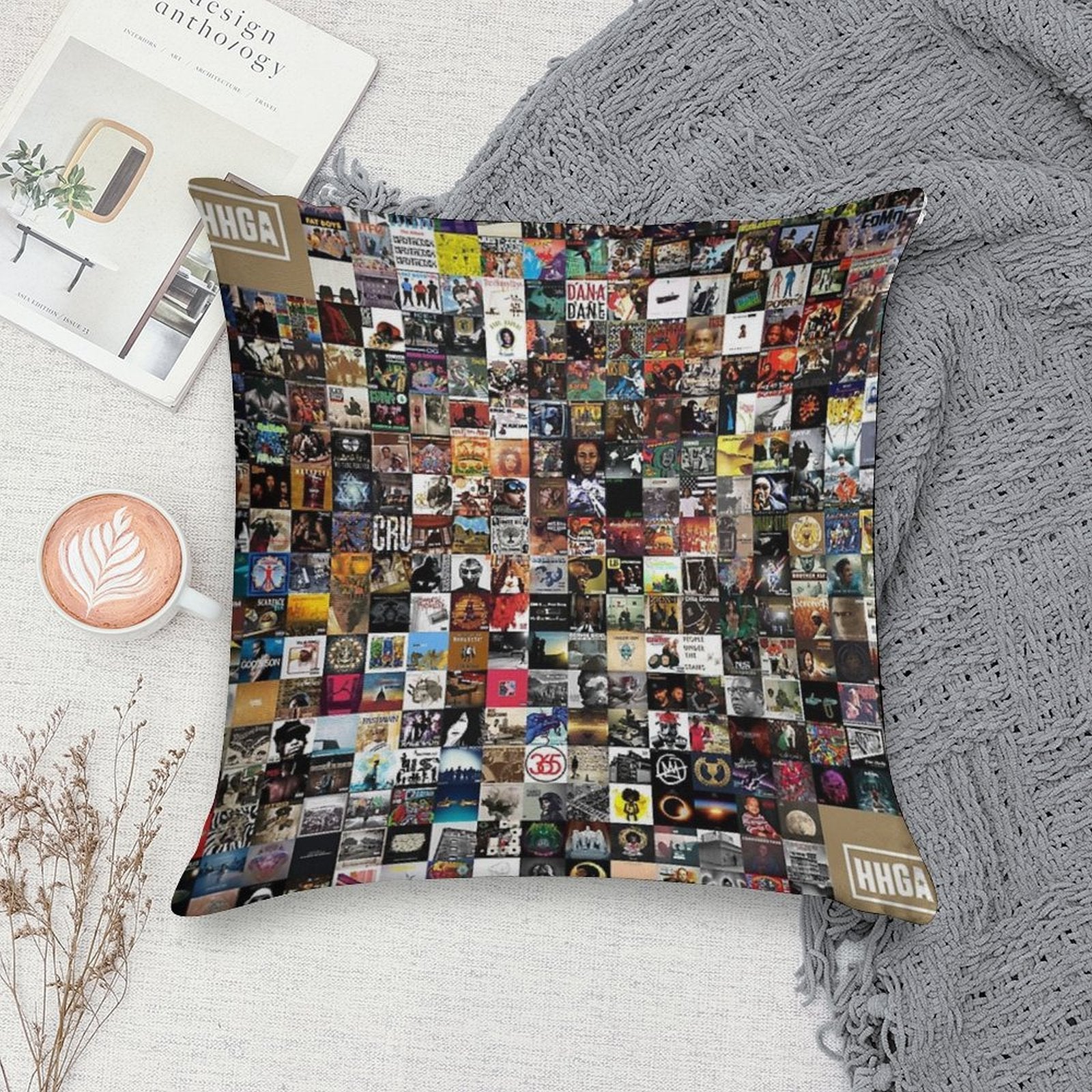 Greatest Hip Hop Albums 1986 - 2018 Soft Fade-Resistant Throw Pillow
