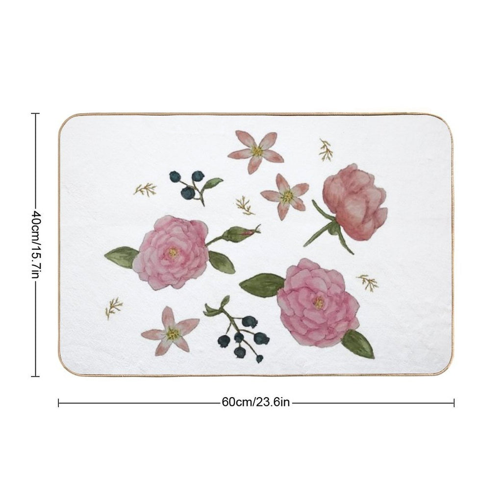 Evie's Flowers  Absorbent Bath Mat