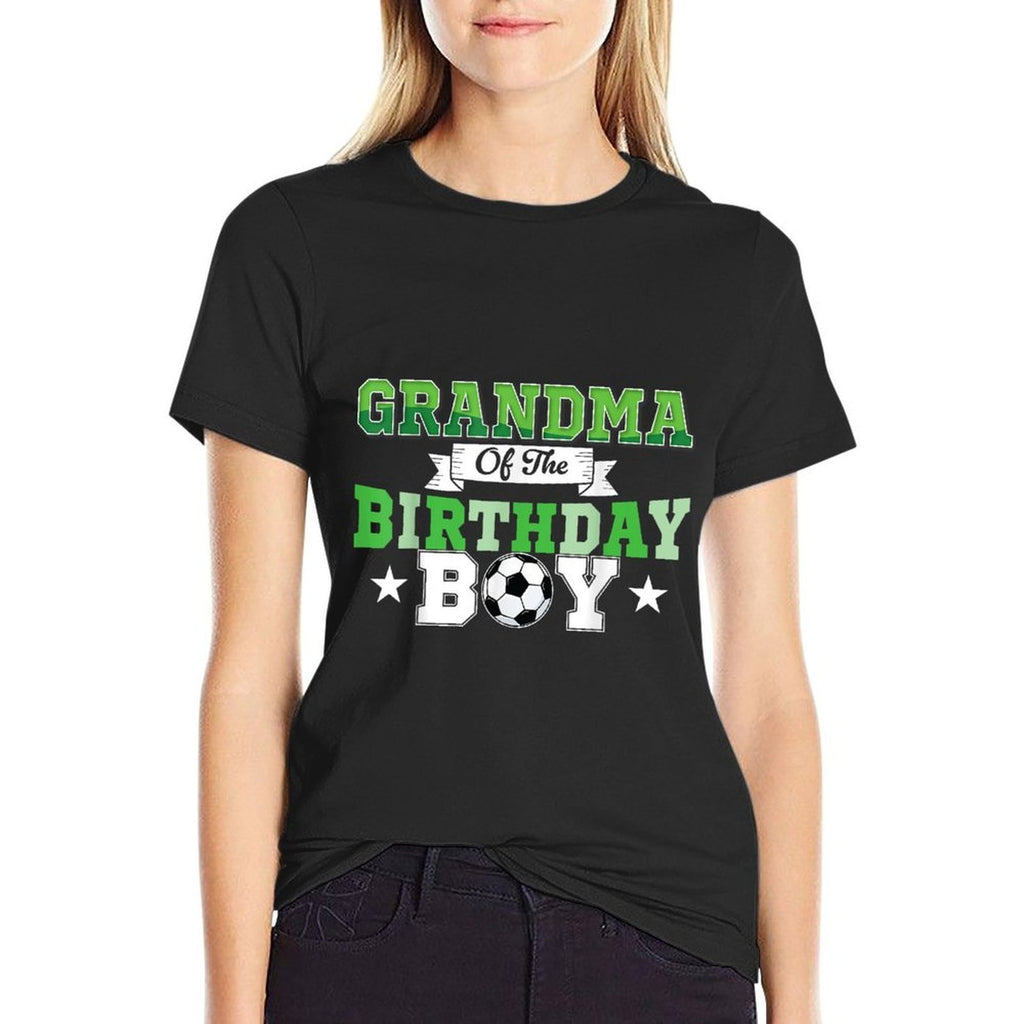 Soccer Grandma Birthday Boys Party Family Matching  Wrinkle-resistant T-Shirt