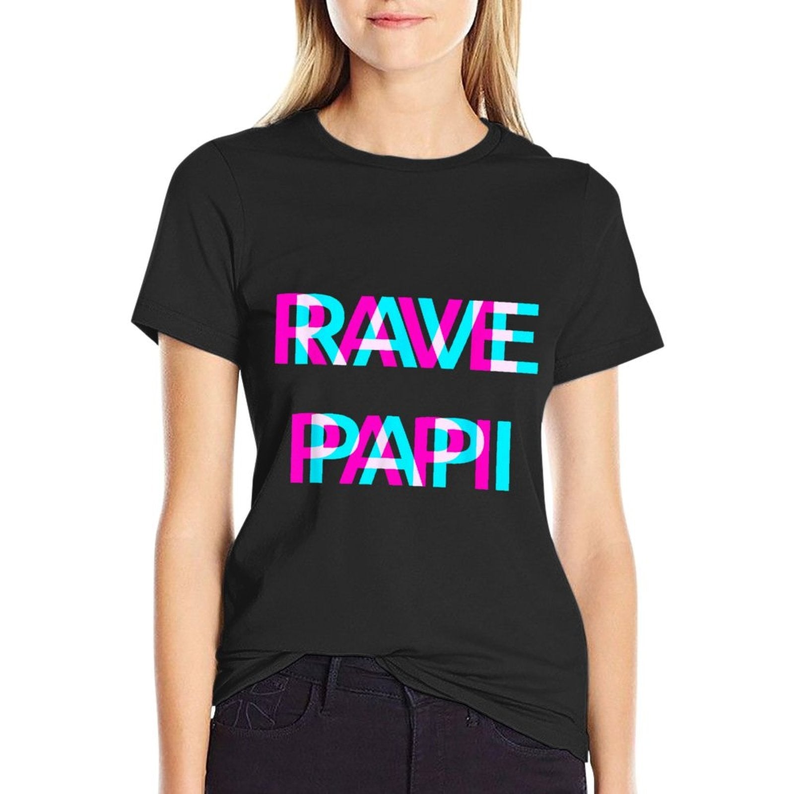 Rave Papi Techno EDM Music Festival Father Dad Raver  Stretchy T-Shirt