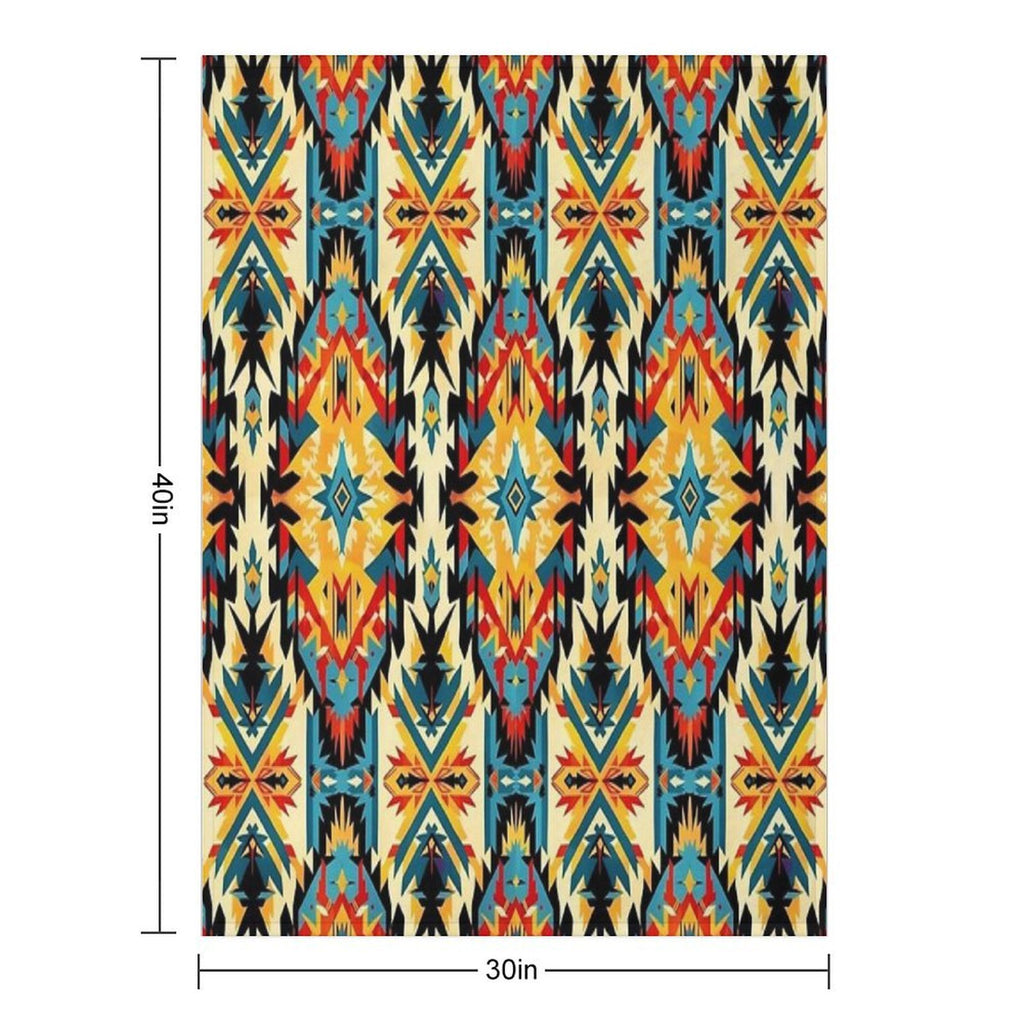 Choctaw Nation Pattern Easy Care Throw Blanket