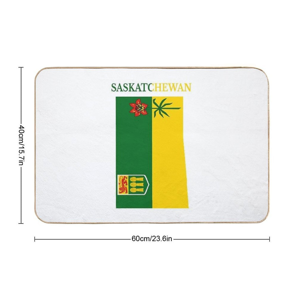 Saskatchewan Flag Map, SK, Canada  Multi-Purpose Bath Mat