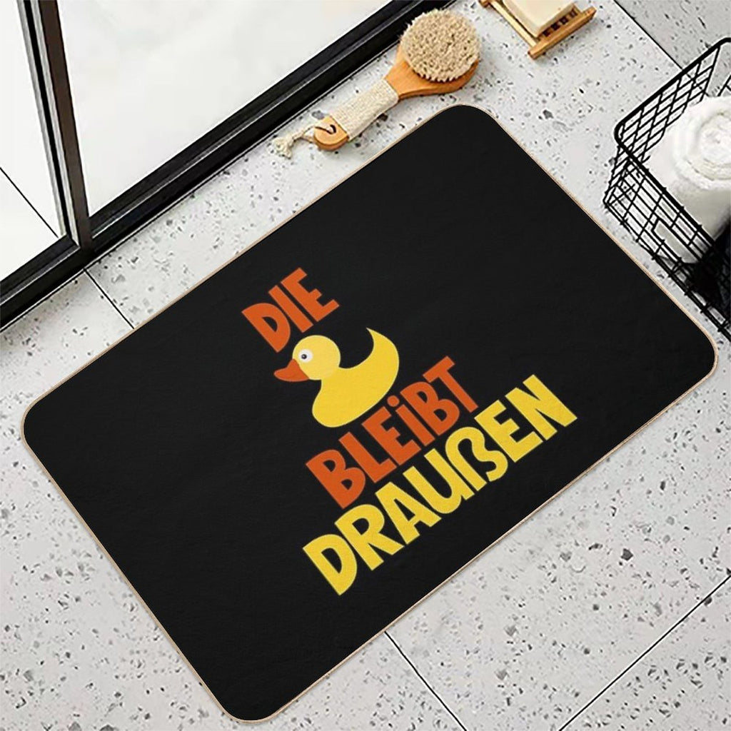 The Duck Stays Outside - Loriot - TV Kult  Versatile Bath Mat