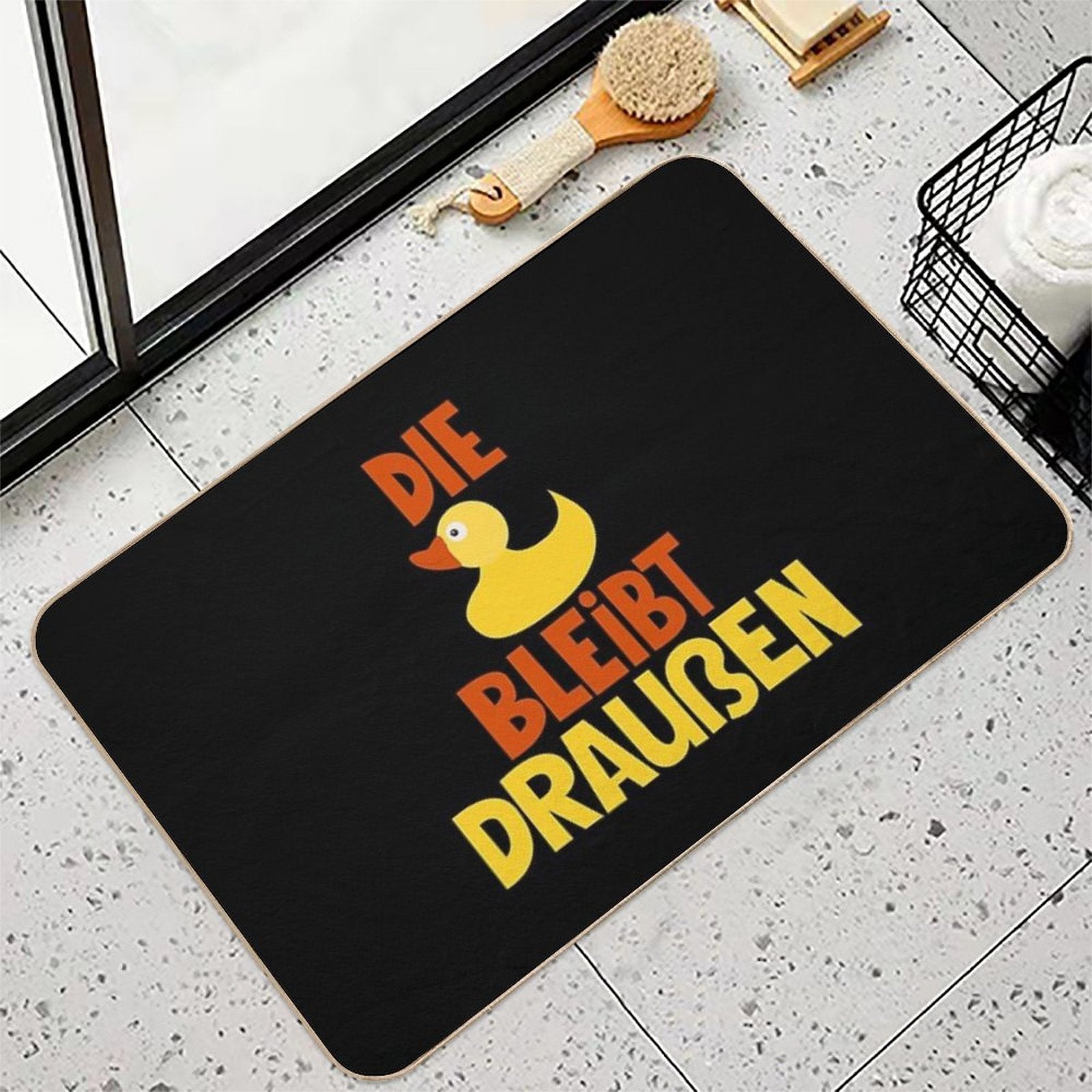 The Duck Stays Outside - Loriot - TV Kult  Versatile Bath Mat