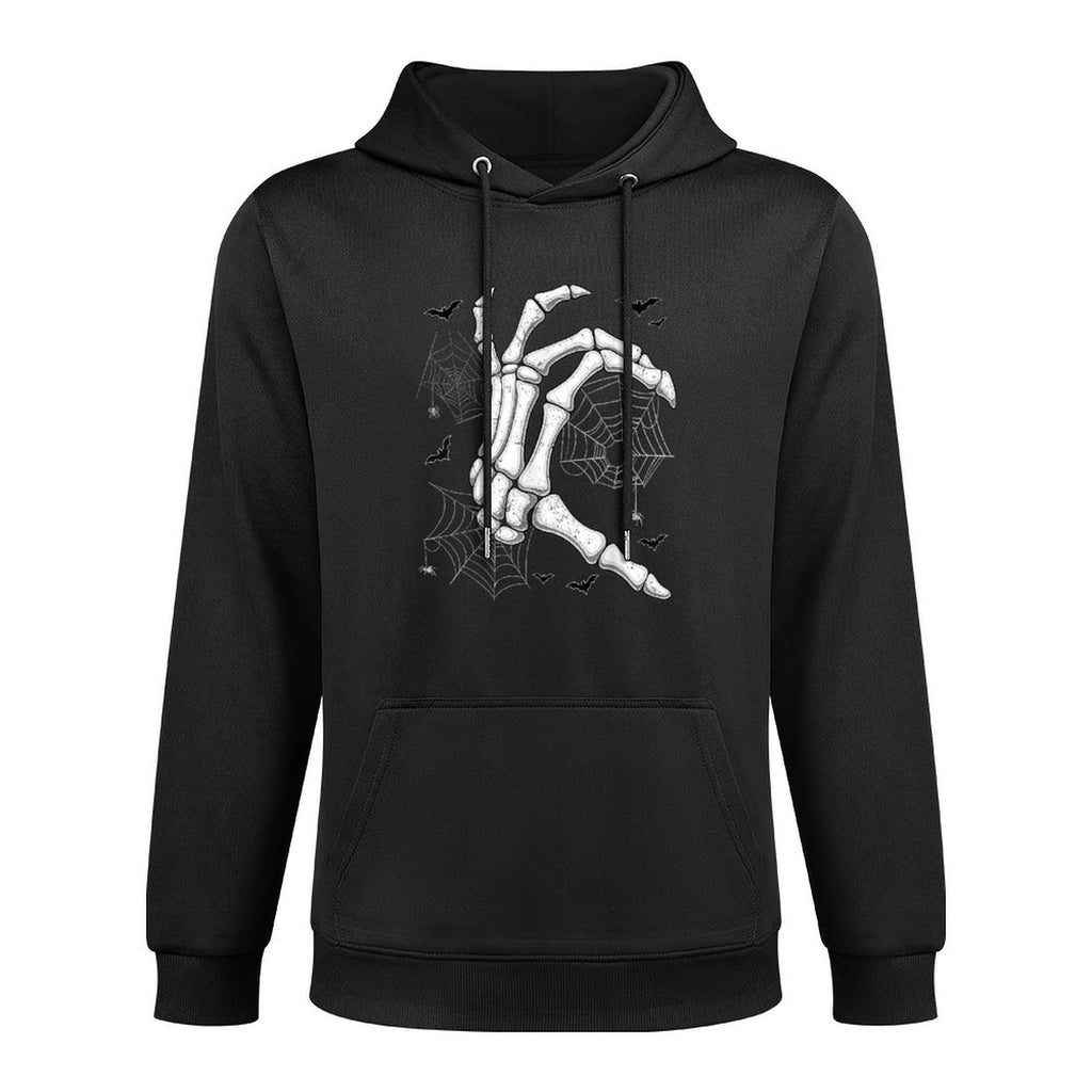 Heart Hand Skeleton Couple Matching Halloween Costumes Pilling-Resistant Hoodie