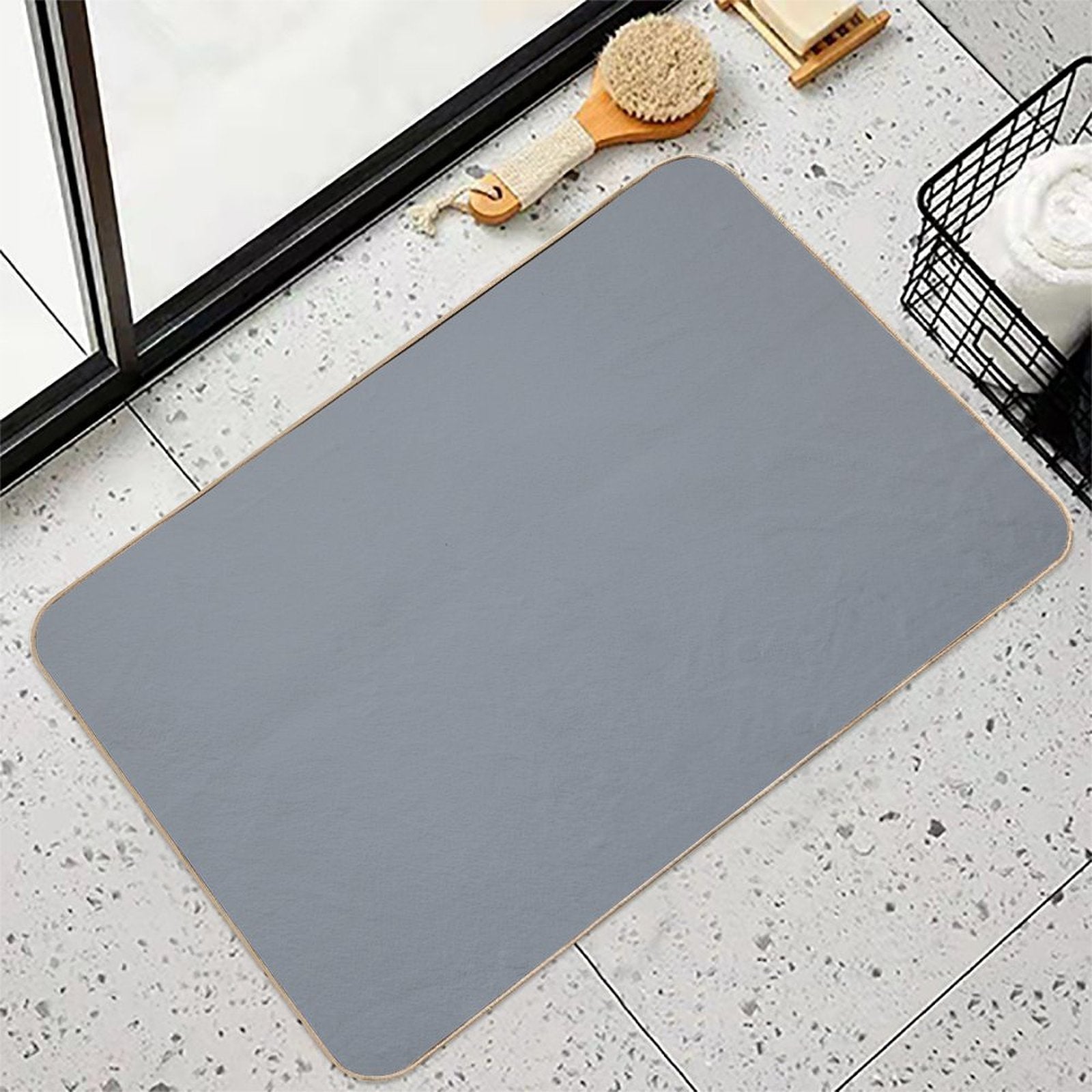 Lava Gray - Grey  Rapid-Drying Bath Mat