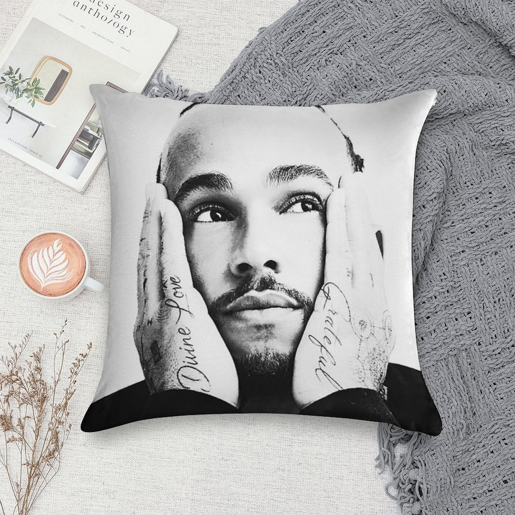 F1 Lewis Hamilton 44 Soft Fade-Resistant Throw Pillow