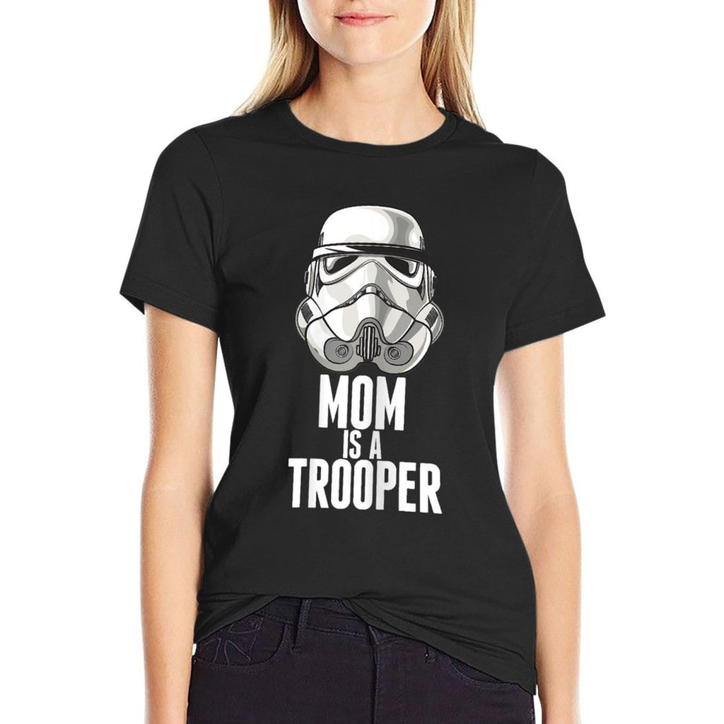 Star Wars Stormtrooper Mom Is A Trooper  Fade-proof Color T-Shirt