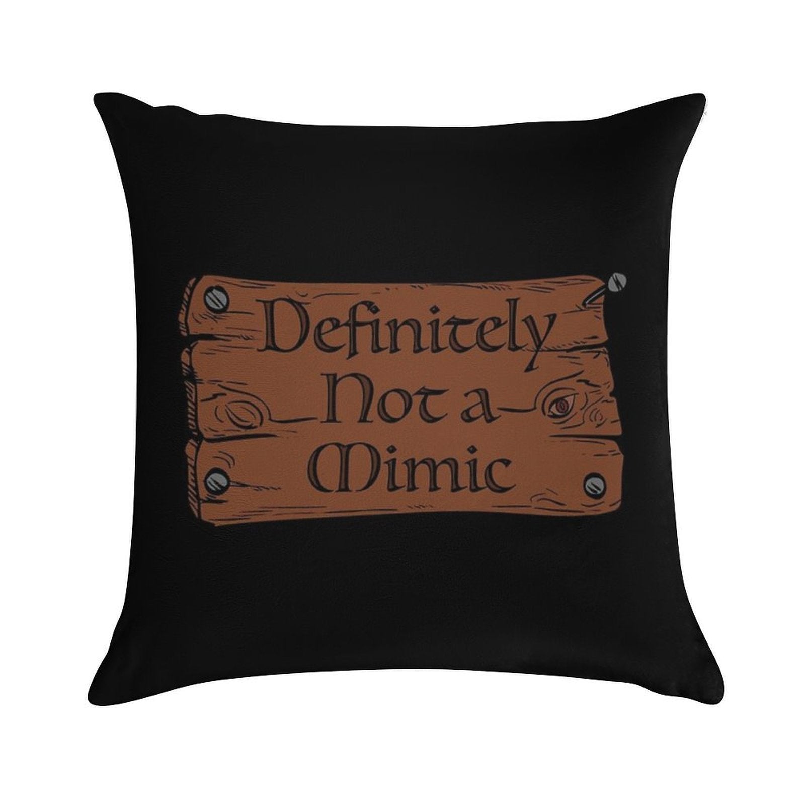 Definitely Not A Mimic Soft Anti-Pilling Throw Pillow