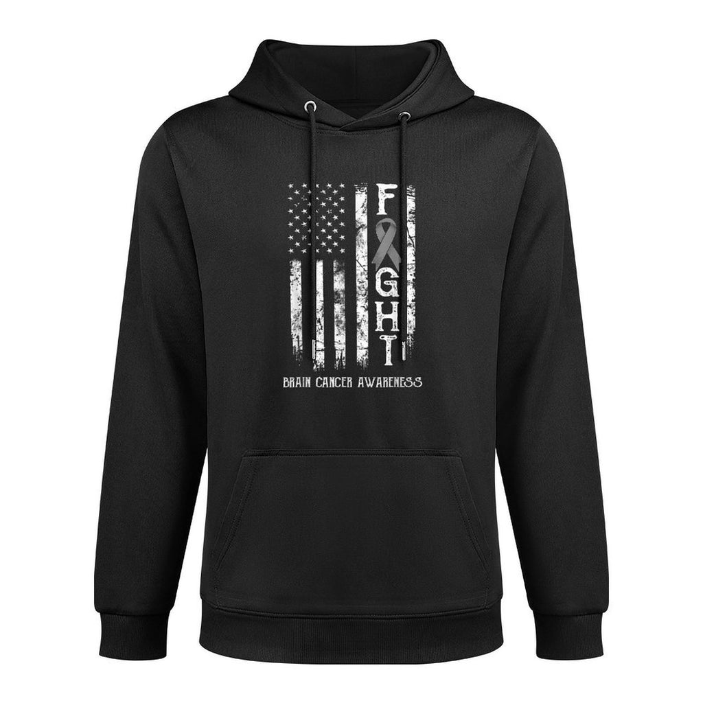 Brain Cancer Warrior US Breathable Fabric Hoodie