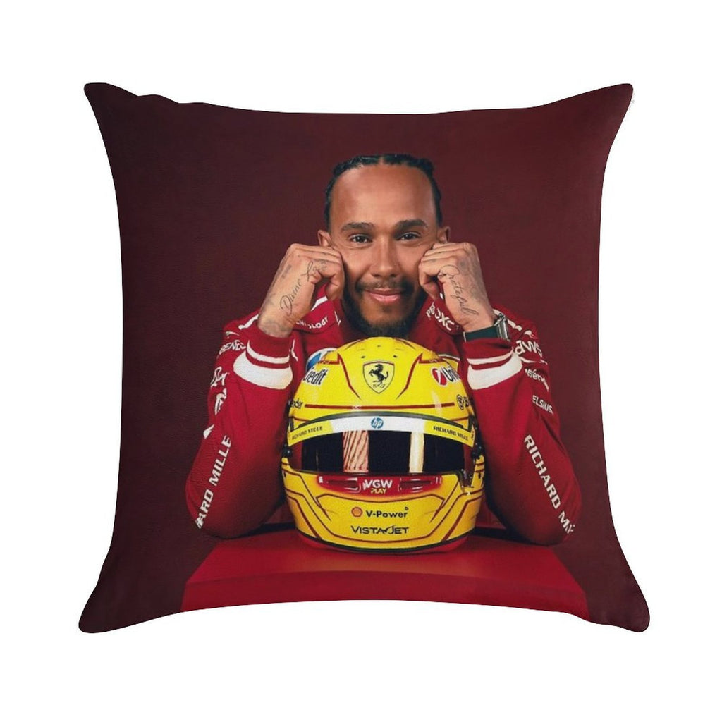 Lewis Hamilton -Scuderia Soft Hidden Zipper Throw Pillow