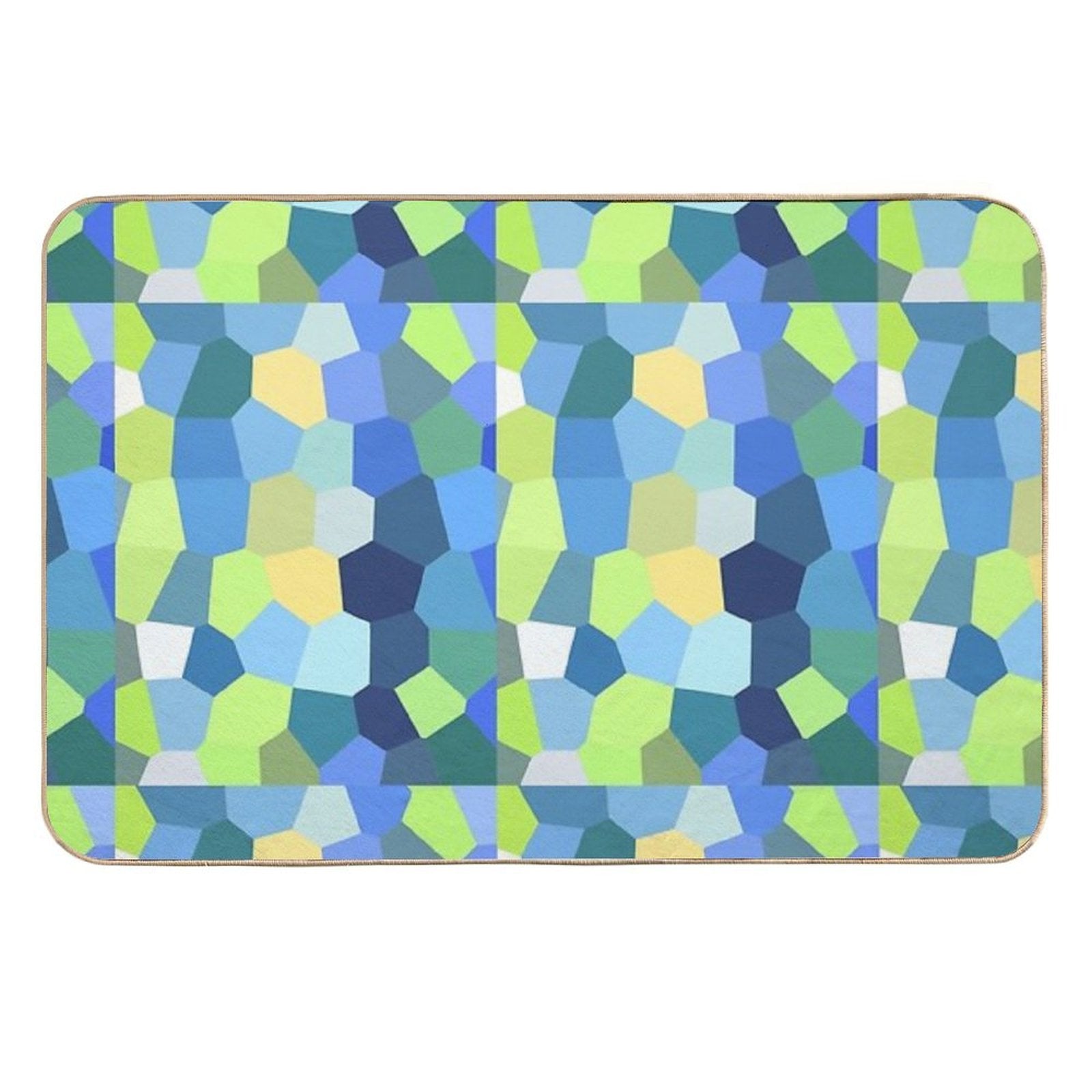 Colorful Mosaic Decorative Artwork III  Toxin-Free Bath Mat