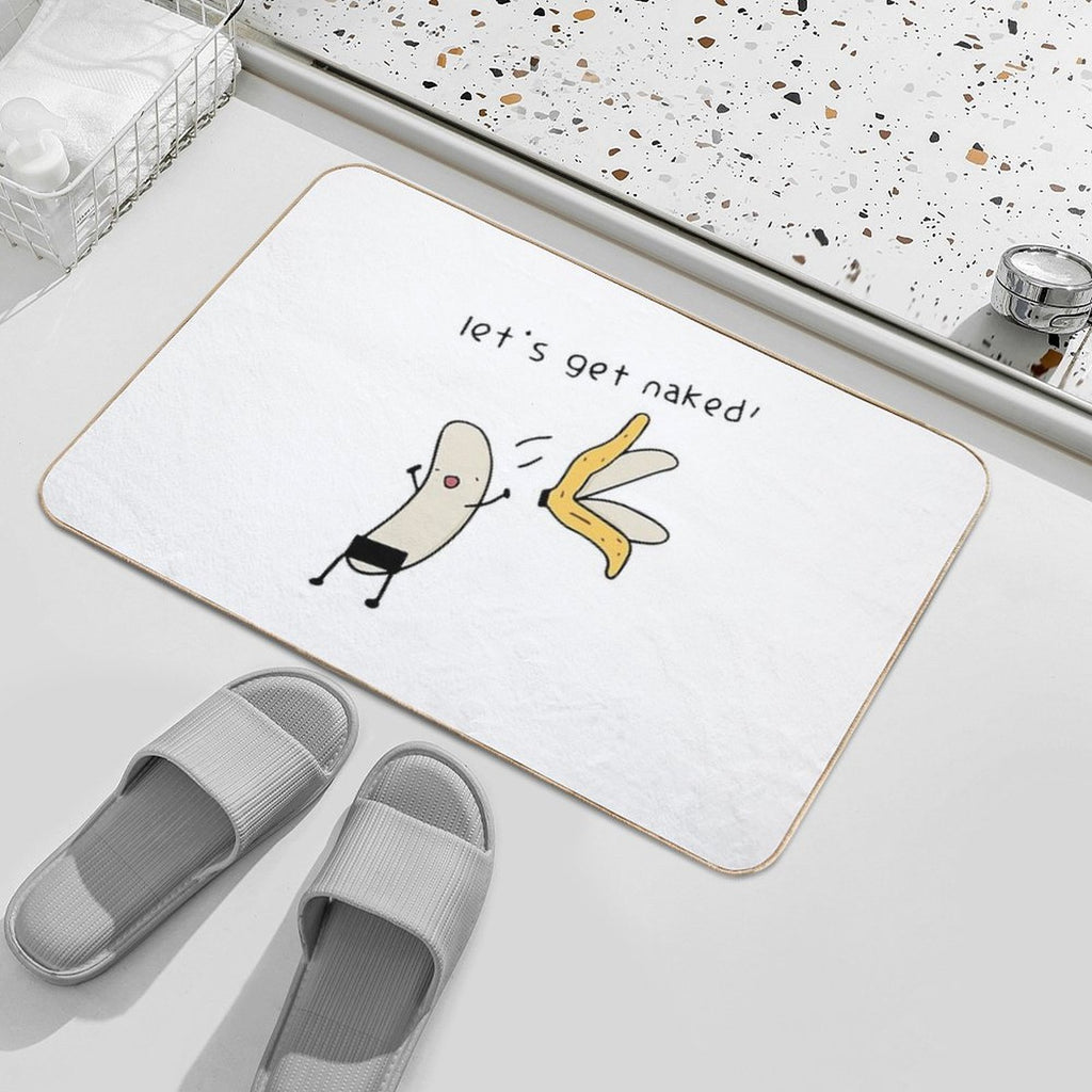 Let's Get Naked - Banana Undressing  Versatile Bath Mat