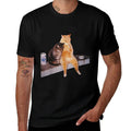 Cat Meme Cat Smoking Cigarette  Cotton T-Shirt