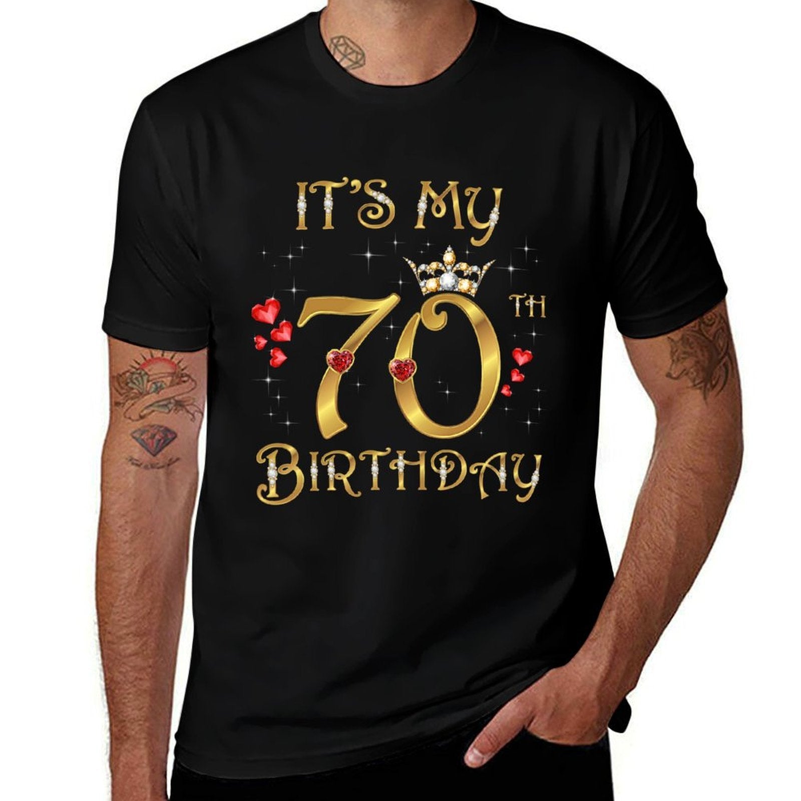 It's My 70th Birthday 70 Years Old 70th Birthday Queen  Vintage-inspired T-Shirt