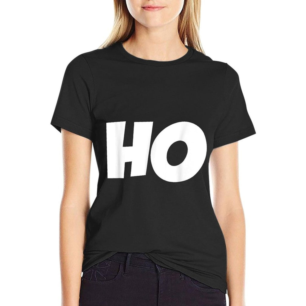 Ho Ho Ho Christmas Ho Matchings Holidays  Polyester Blend T-Shirt