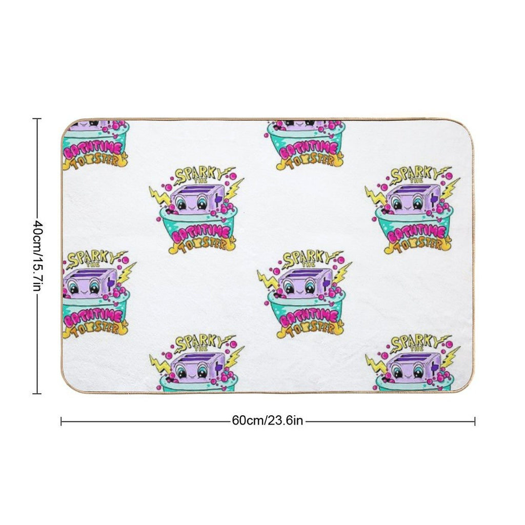 Sparky The Bathtime Toaster  High-Traffic Bath Mat