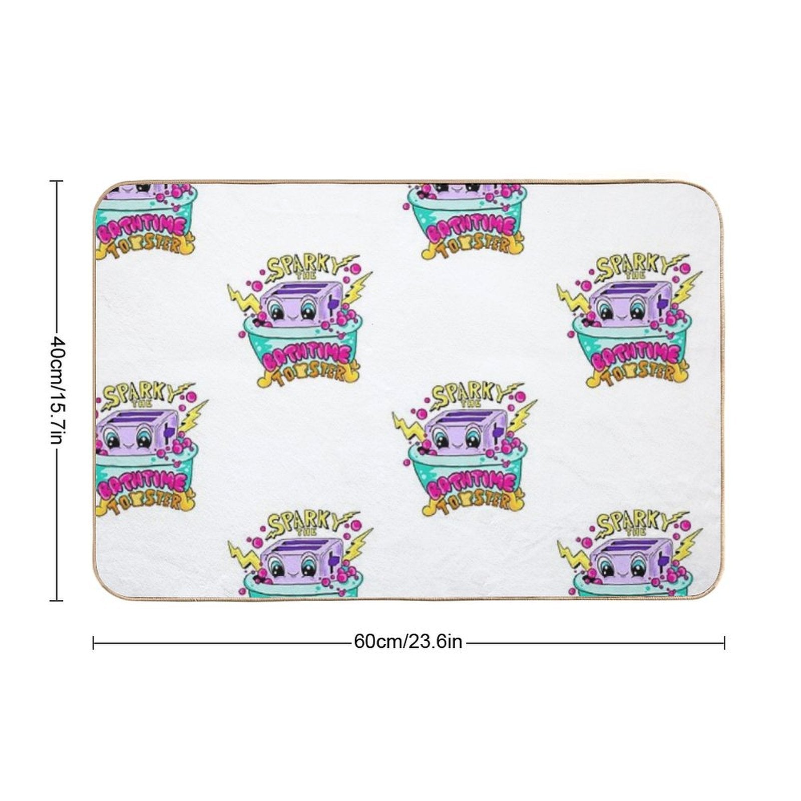 Sparky The Bathtime Toaster  High-Traffic Bath Mat