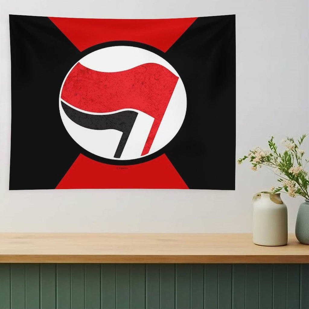 ANTI FASCIST LOGO Tapestry