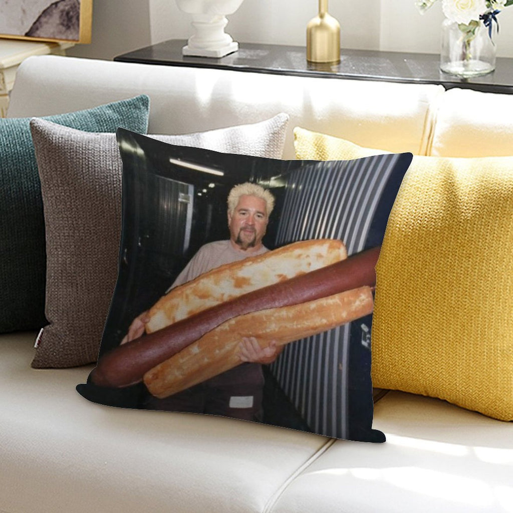 Guy Fieri And His Wieney Soft Home Decor Throw Pillow