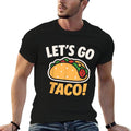 Funny Lets Go Taco  Ribbed Collar T-Shirt