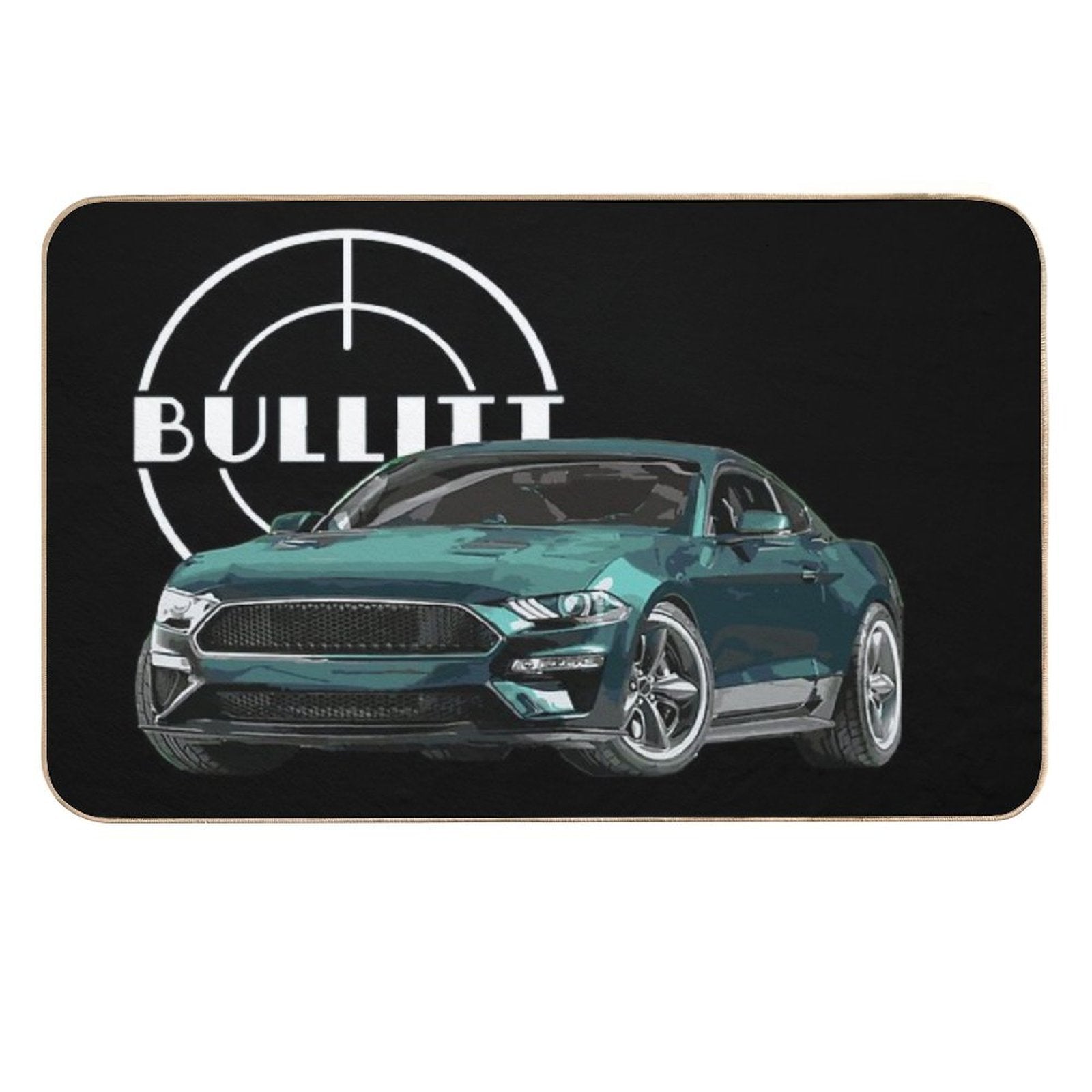 Bullitt Mustang GT 5.0L V8 Classic Steve Mcqueen Muscle Car  Easy To Clean Bath Mat
