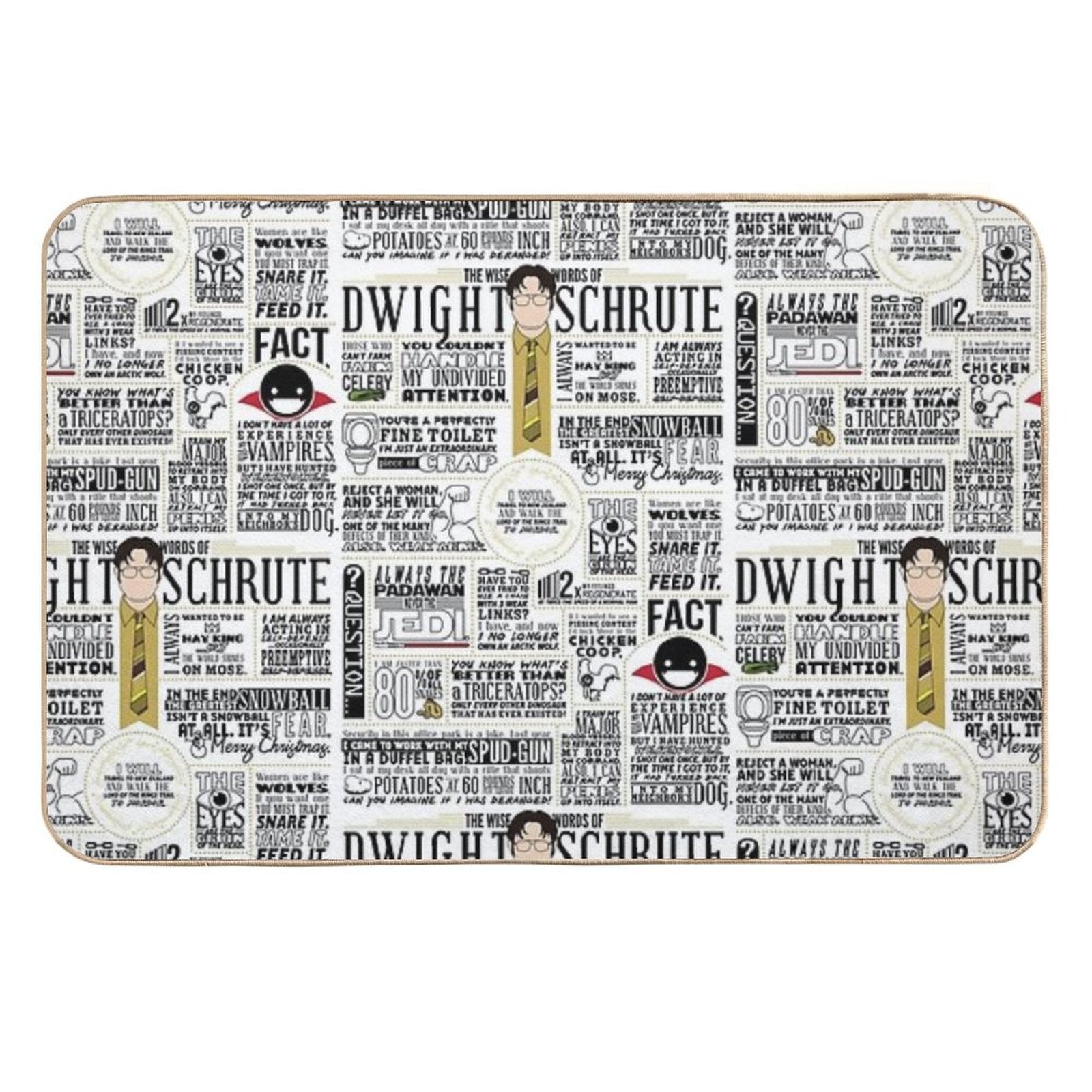 The Wise Words of Dwight Schrute (Light Tee)  Pet-Safe Bath Mat