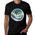 Snowboarder's Twilight Ride Raglan Baseball  Vintage-inspired T-Shirt