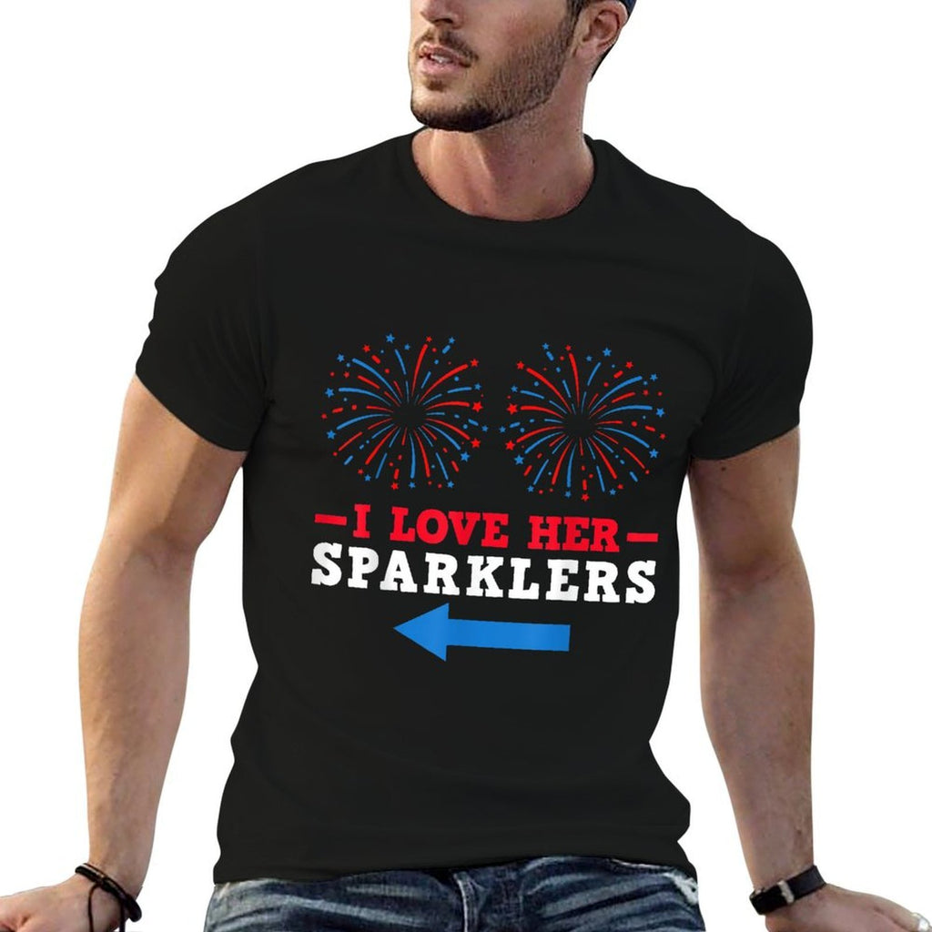 Fireworks Director 4th July I Love Her Sparklers  Vintage-inspired T-Shirt
