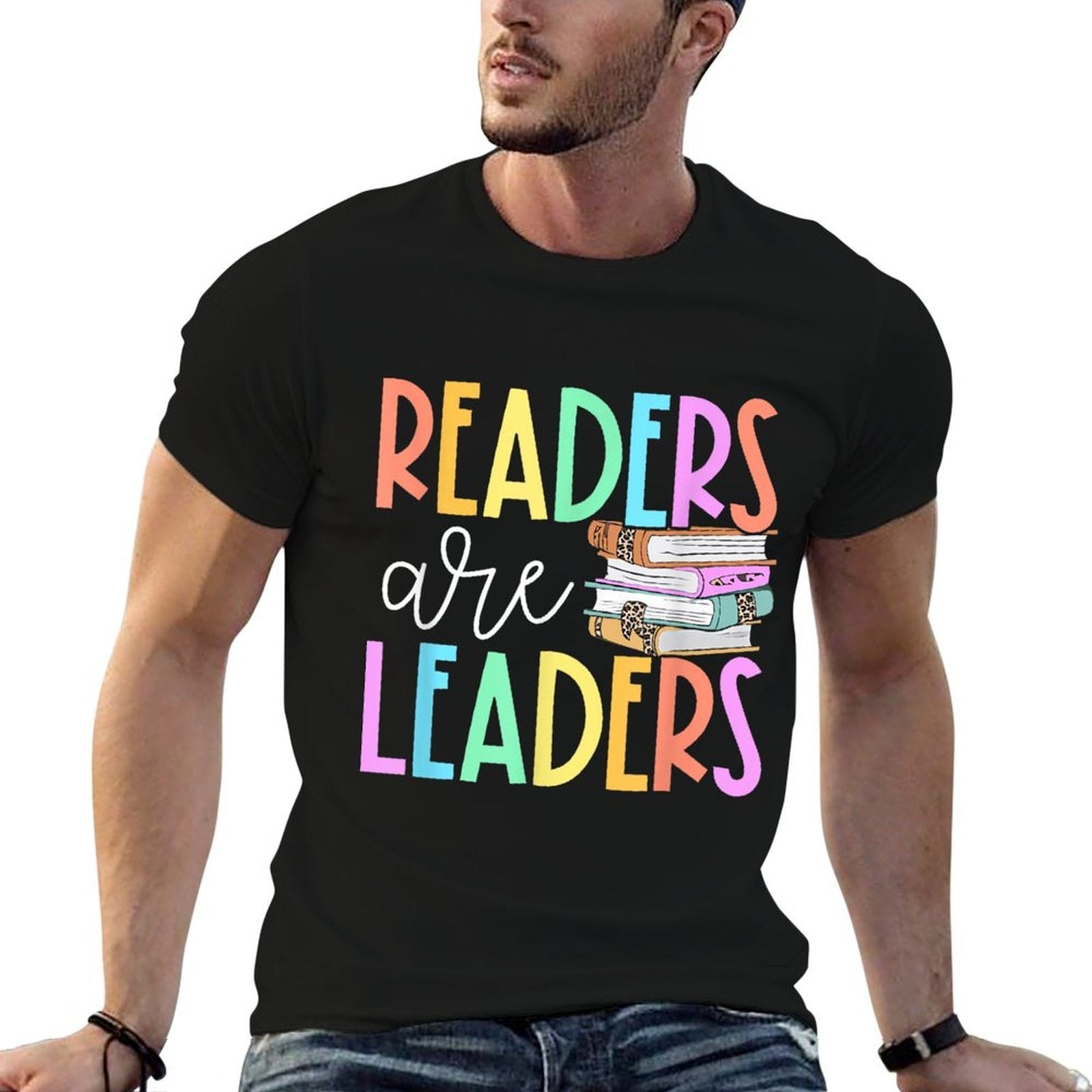 Readers Are Leaders Reading Book Lovers Teacher Women Kids  Soft T-Shirt
