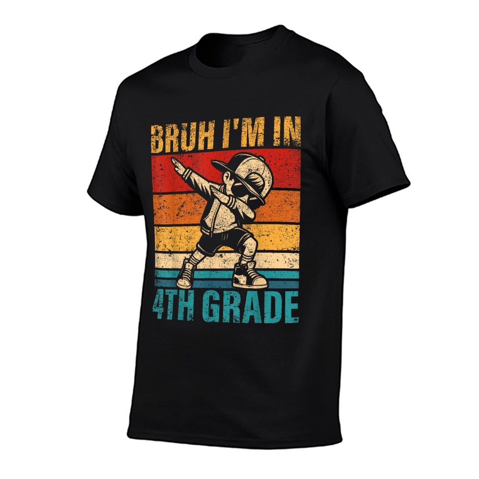 Fourth Grade Dabbing Boy Bruh Im in 4th Grade Student  Wrinkle-resistant T-Shirt