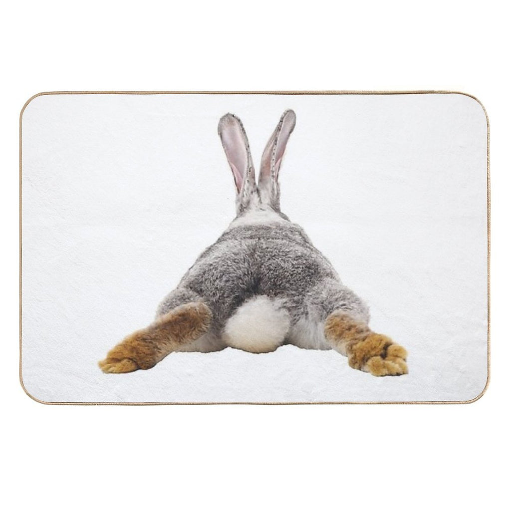 Cute Bunny Rabbit Tail Butt Image Picture  Repositionable Bath Mat