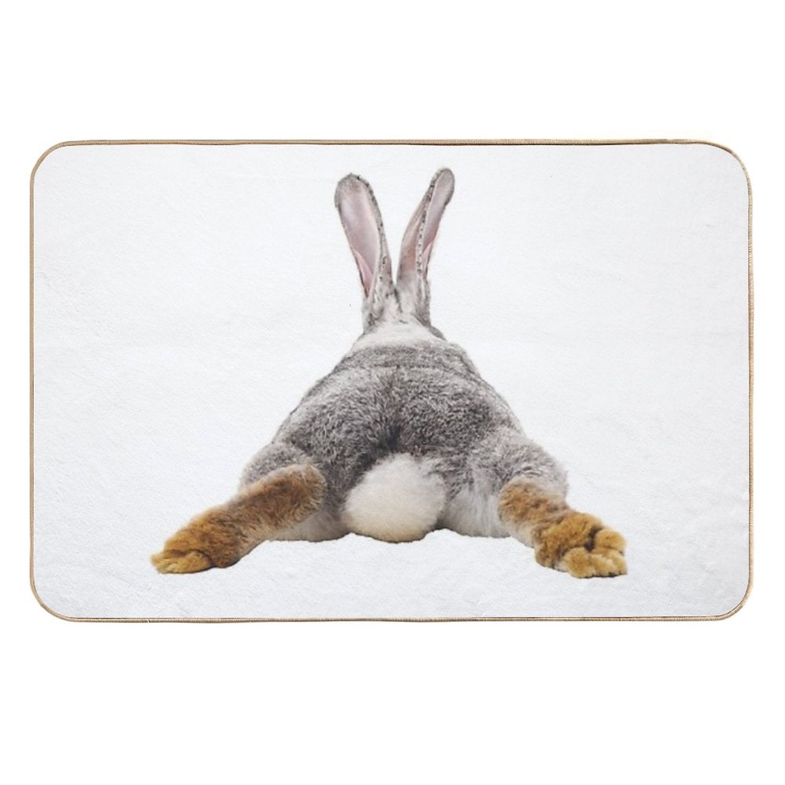 Cute Bunny Rabbit Tail Butt Image Picture  Repositionable Bath Mat