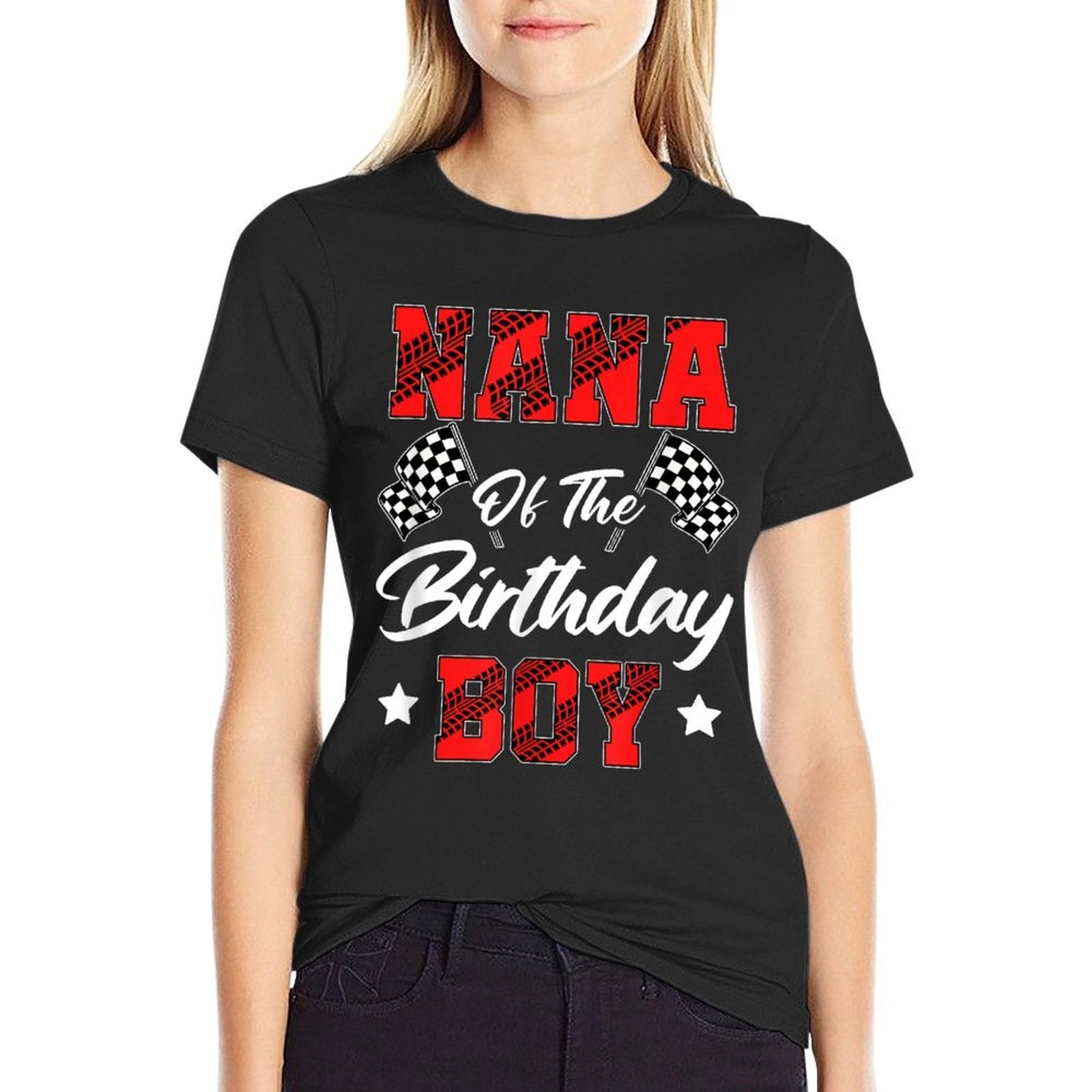 Race Car Nana Of The Birthday Boy Racing Family Pit Crew Comfortable T-Shirt
