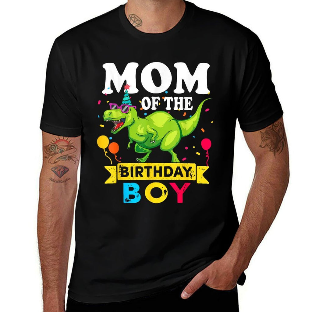 Mom of The Birthday Boy T-Rex RAWR Dinosaur Birthday Boy  Slim-fit Cut T-Shirt