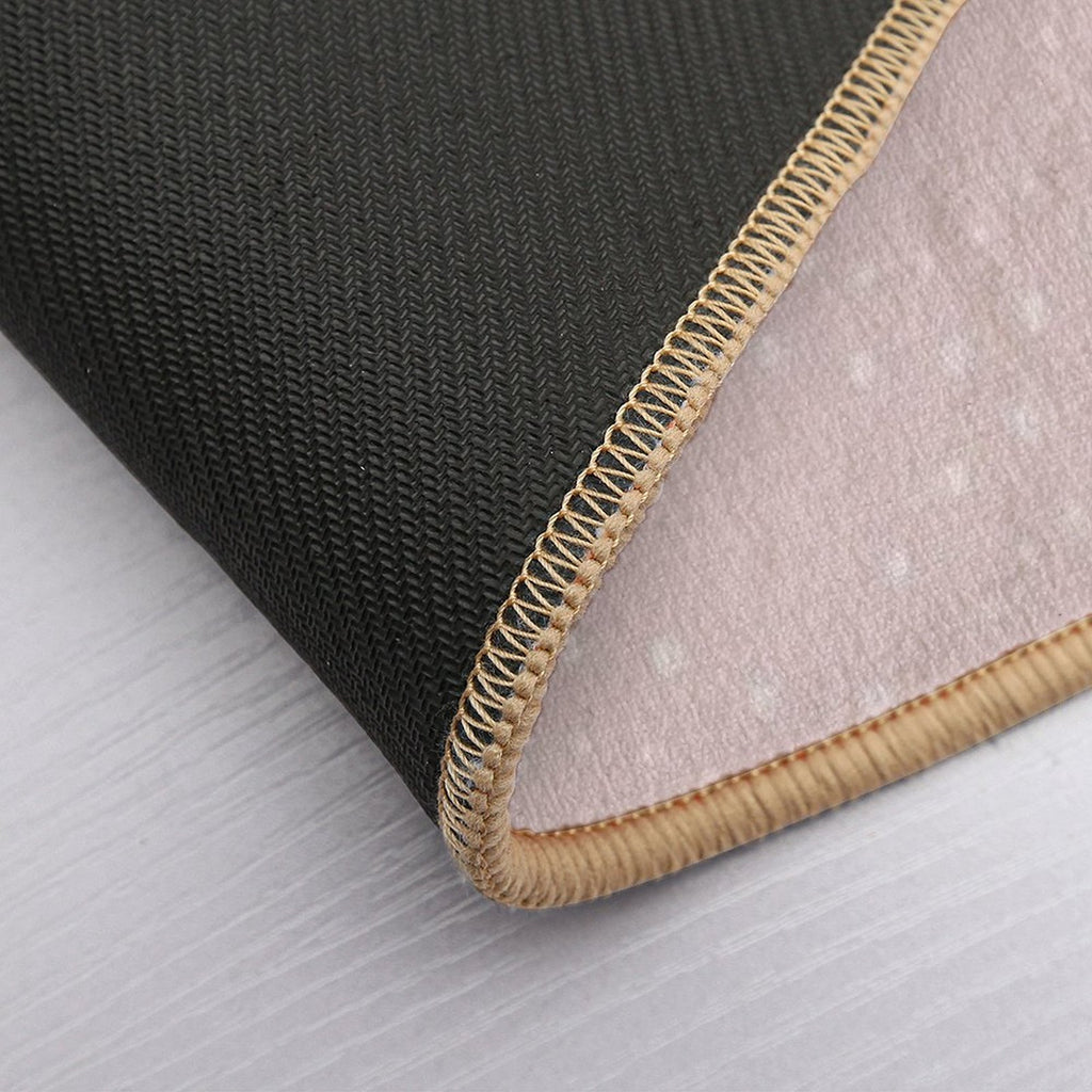 Cute Boho Minimalist Dotted Circles Design Pale Pink  Multi-Purpose Bath Mat