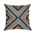 Urban Tribal Pattern No.2 - Concrete And Wood Soft Style Accent Throw Pillow