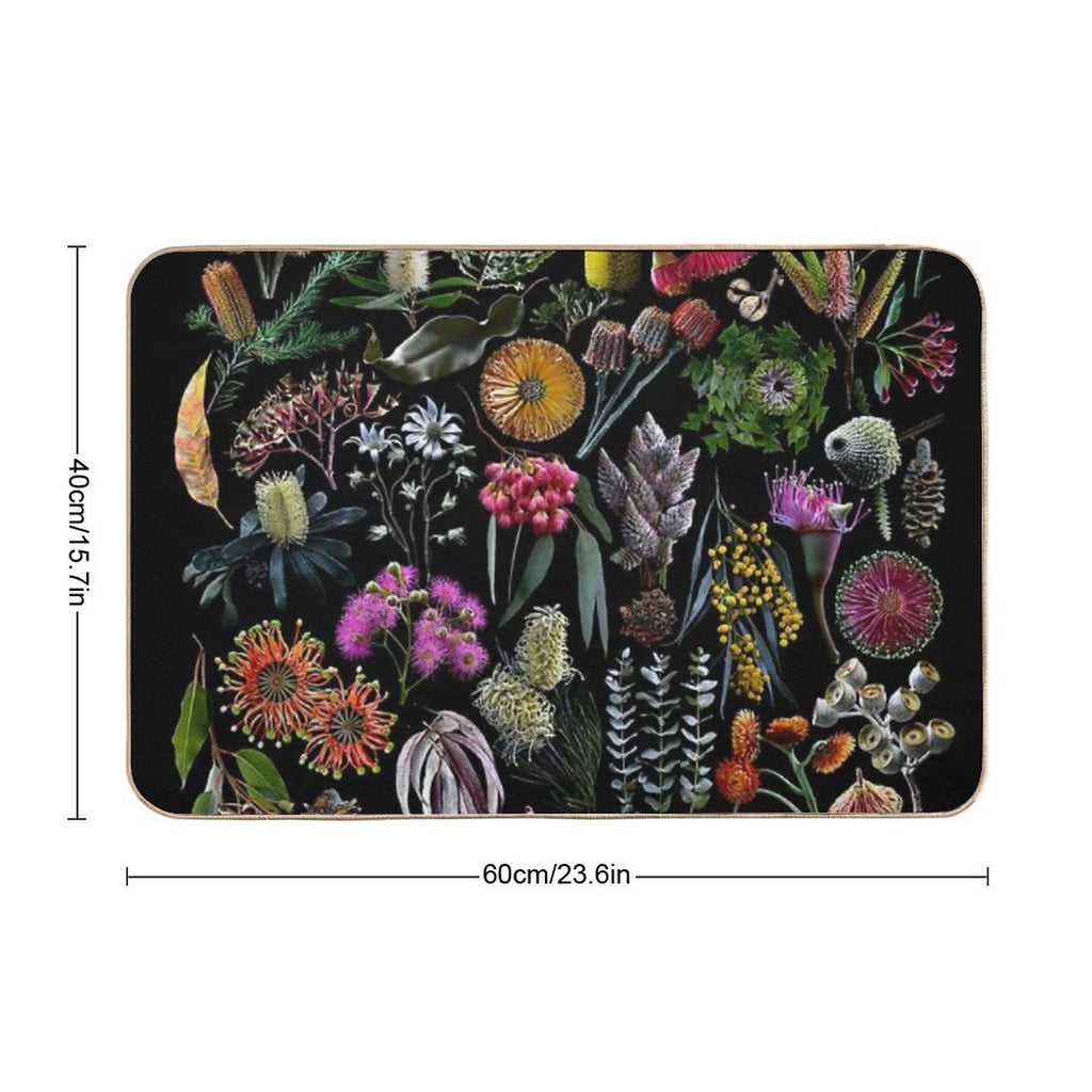 Wildflowers of Australia Photo Collage  Eco-Friendly Bath Mat